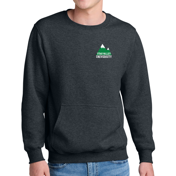 Port & Company® Core Fleece Crewneck Pocket Sweatshirt - Mountain