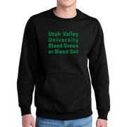 Port & Company® Core Fleece Crewneck Pocket Sweatshirt - Bleed Green