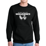 Port & Company® Core Fleece Crewneck Pocket Sweatshirt - Combo Under Wolverines