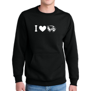 Port & Company® Core Fleece Crewneck Pocket Sweatshirt - I Love Wolverine