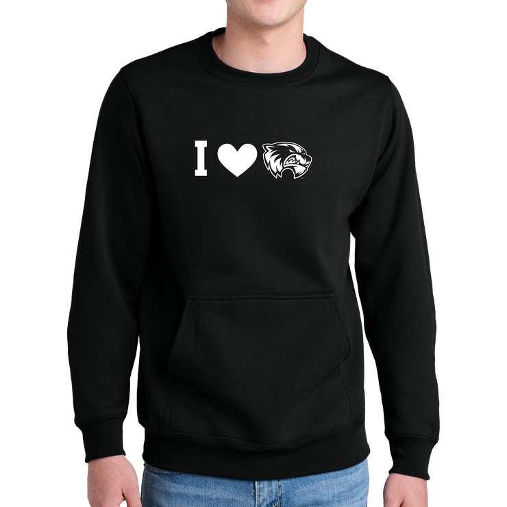 Port & Company® Core Fleece Crewneck Pocket Sweatshirt - I Love Wolverine