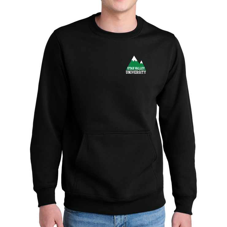 Port & Company® Core Fleece Crewneck Pocket Sweatshirt - Mountain