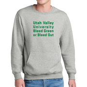 Port & Company® Core Fleece Crewneck Pocket Sweatshirt - Bleed Green