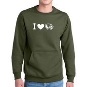 Port & Company® Core Fleece Crewneck Pocket Sweatshirt - I Love Wolverine