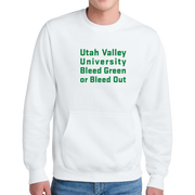 Port & Company® Core Fleece Crewneck Pocket Sweatshirt - Bleed Green