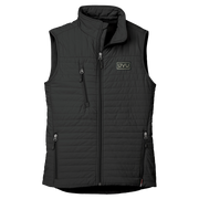 WOMEN’S STORM CREEK ECO-INSULATED QUILTED VEST- Pleather Mono Patch