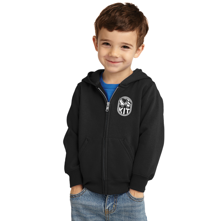 Port & Company® Toddler Core Fleece Full-Zip Hooded Sweatshirt - Kit Crest