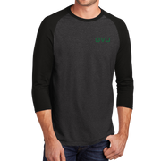 District Perfect Tri 3/4-Sleeve Raglan- UVU Distressed and UVU Mono