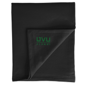 Jet Black Fleece Sweatshirt Blanket- UVU Alumni