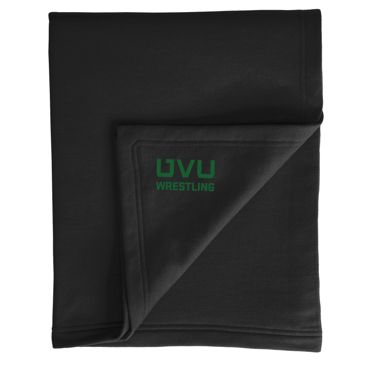 Port & Company Core Fleece Sweatshirt Blanket- UVU Wrestling
