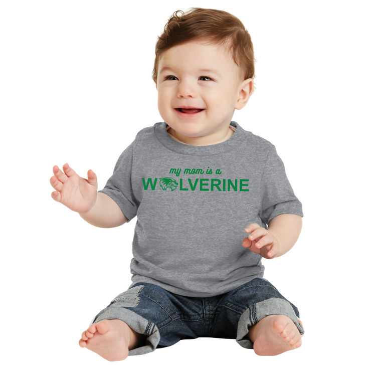 Port & Company Infant Core Cotton Tee - My Mom is a Wolverine