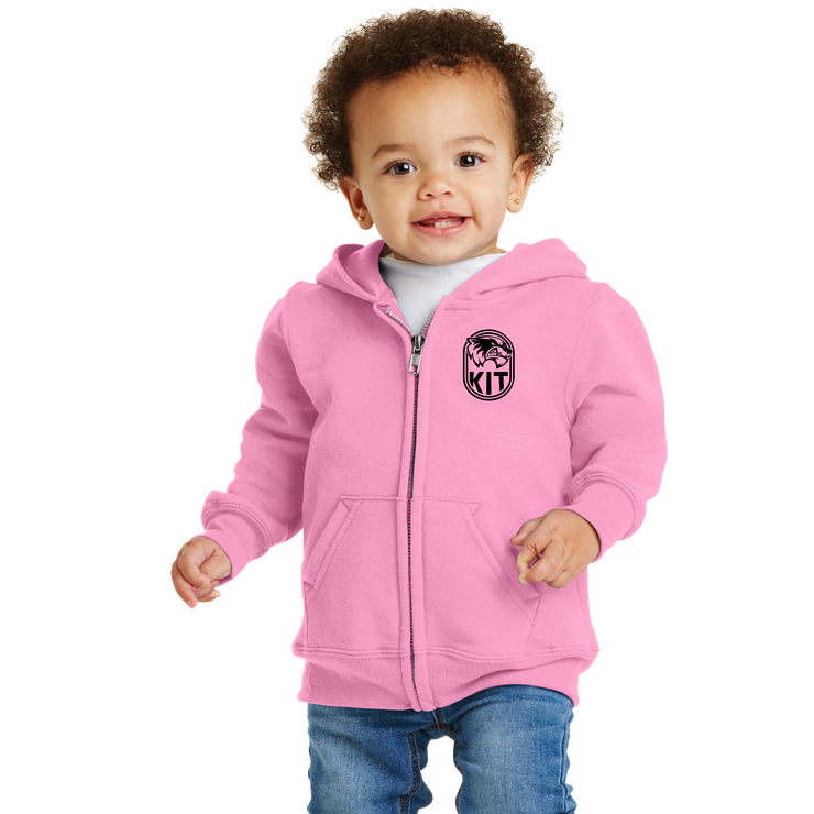 Port & Company Infant Core Fleece Full-Zip Hooded Sweatshirt- Kit Crest