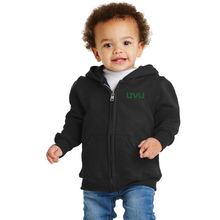 Port & Company Infant Core Fleece Full-Zip Hooded Sweatshirt- UVU Mono