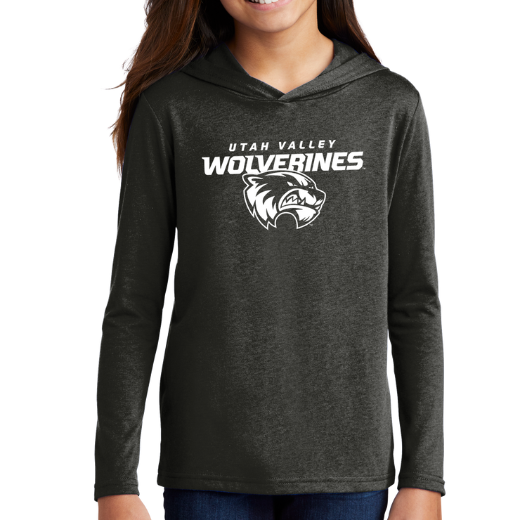 District Youth Perfect Tri Long Sleeve Hoodie - Combo Under Wolverines
