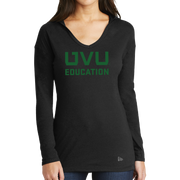 New Era Ladies Tri-Blend Performance Pullover Hoodie Tee - UVU Education