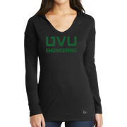 New Era Ladies Tri-Blend Performance Pullover Hoodie Tee - UVU Engineering