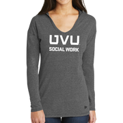 New Era Ladies Tri-Blend Performance Pullover Hoodie Tee - UVU Social Work