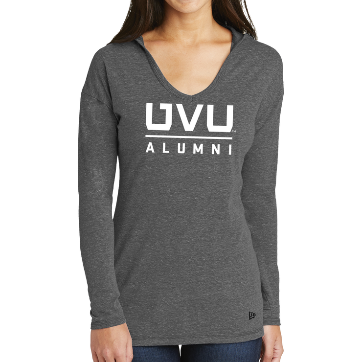 New Era Ladies Tri-Blend Performance Pullover Hoodie Tee - UVU Alumni