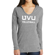 New Era Ladies Tri-Blend Performance Pullover Hoodie Tee - UVU Volleyball