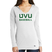 New Era Ladies Tri-Blend Performance Pullover Hoodie Tee - UVU Baseball
