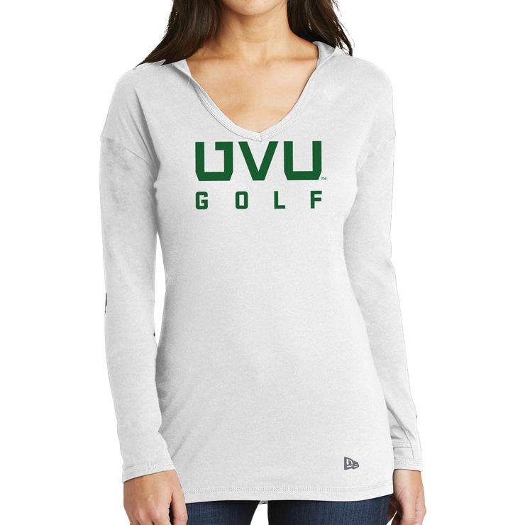 New Era Ladies Tri-Blend Performance Pullover Hoodie Tee - UVU Golf