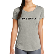 New Era Ladies Series Performance Scoop Tee- Baseball Head