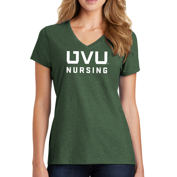 Port & Company Ladies Fan Favorite Blend V-Neck Tee- UVU Nursing