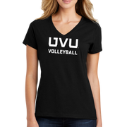 Port & Company Ladies Fan Favorite Blend V-Neck Tee- UVU Volleyball