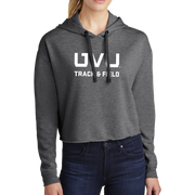 Sport-Tek Ladies PosiCharge Tri-Blend Wicking Fleece Crop Hooded Pullover - UVU Track & Field