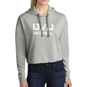 Sport-Tek Ladies PosiCharge Tri-Blend Wicking Fleece Crop Hooded Pullover - UVU Volleyball