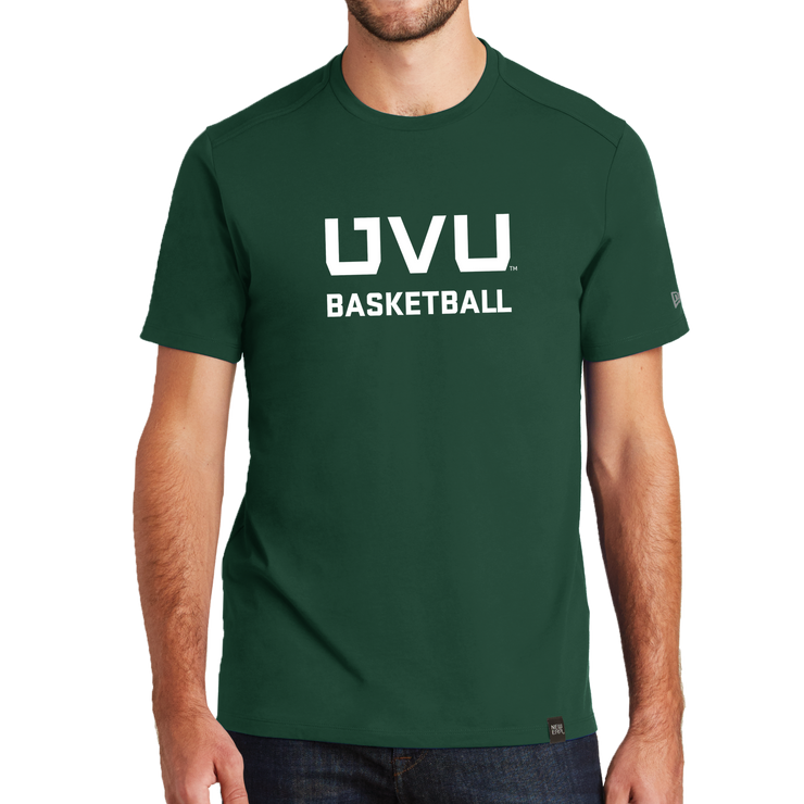 New Era Heritage Blend Crew Tee- UVU Basketball