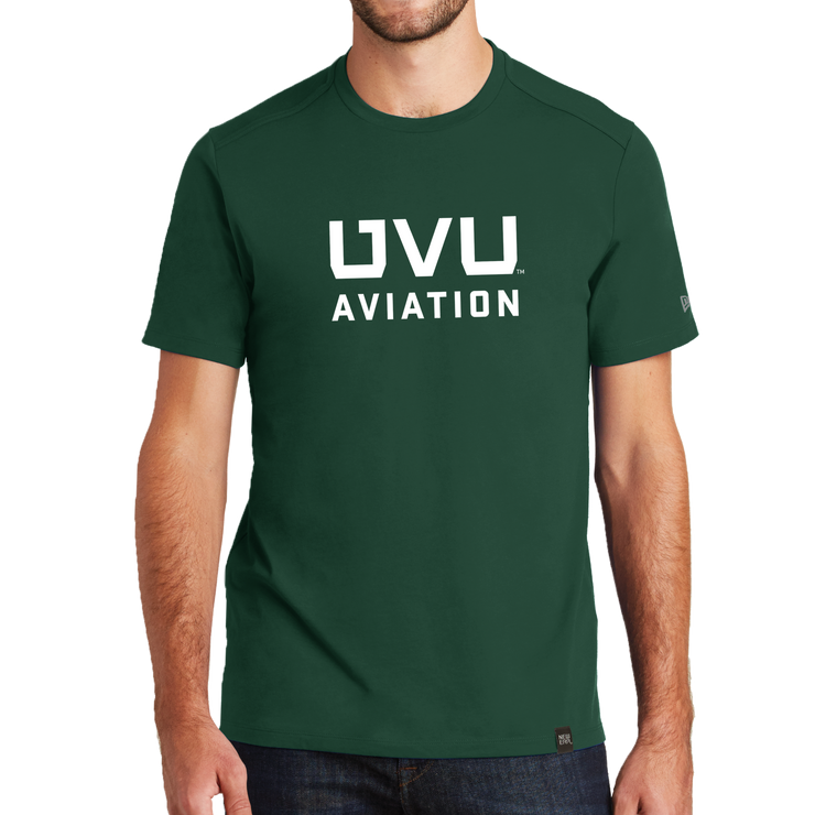 Dark Green UVU Aviation Crew Tee