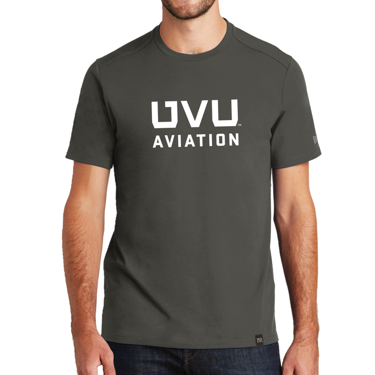 New Era Heritage Blend Crew Tee- UVU Aviation - UVU Clearance