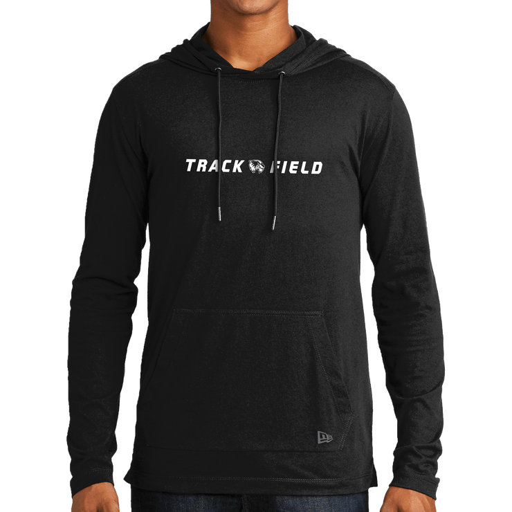 New Era Tri-Blend Performance Pullover Hoodie Tee- Track and Field Head