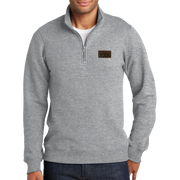 Port & Company Fan Favorite Fleece 1/4-Zip Pullover Sweatshirt- Pleather Mono Patch