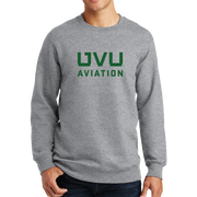 Athletic Heather UVU Aviation Crewneck Sweatshirt