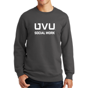 Port & Company Fan Favorite Fleece Crewneck Sweatshirt - UVU Social Work