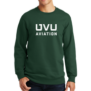 Forest Green UVU Aviation Crewneck Sweatshirt
