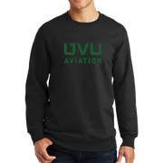 Jet Black UVU Aviation Crewneck Sweatshirt