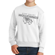Port & Company Youth Core Fleece Crewneck Sweatshirt- Combo Under Wolverines