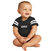Rabbit Skins Infant Football Fine Jersey Bodysuit- UVU Mono