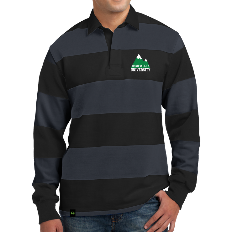 Sport-Tek Classic Long Sleeve Rugby Polo - Mountain